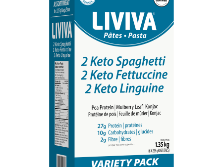 Liviva - Low Carb Keto Pasta - Variety Value Pack of 6 Online Sale