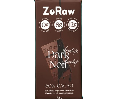 ZoRaw Keto Chocolates - Dark Chocolate Bar With Protein - 52g Cheap