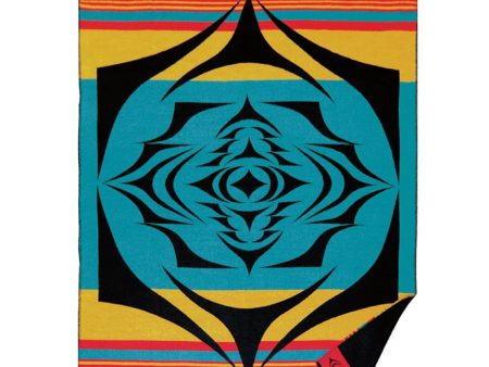 Woven Acrylic Blanket | Salish Sunset by Simone Diamond For Sale