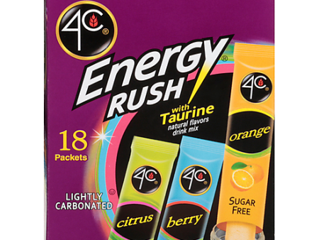 4C Energy Rush Drink Mix - Variety - 18 Packets Online Sale