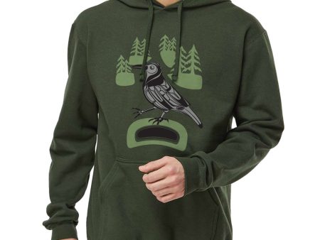 Cotton Blend Pullover Hoodie | Crow (Walk in the Park) by Paul Windsor For Sale