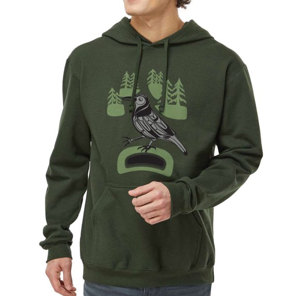 Cotton Blend Pullover Hoodie | Crow (Walk in the Park) by Paul Windsor For Sale