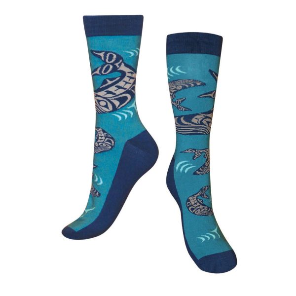 Art Socks | Humpback Whales by Ben Houstie on Sale