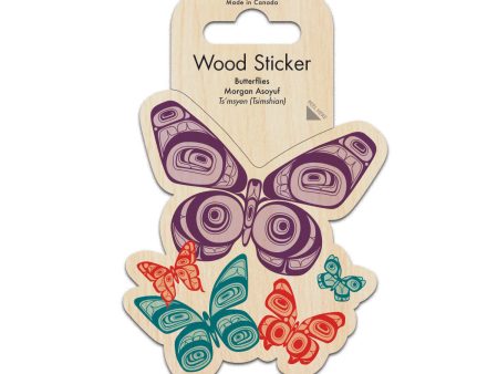 Wood Sticker | Butterflies by Morgan Asoyuf For Cheap