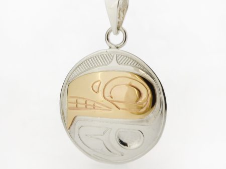 14K Gold and Sterling Silver Pendant | Killerwhale by Justin Rivard Cheap