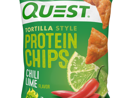 Quest Tortilla Style Protein Chips - Chili Lime - 1 Bag For Sale