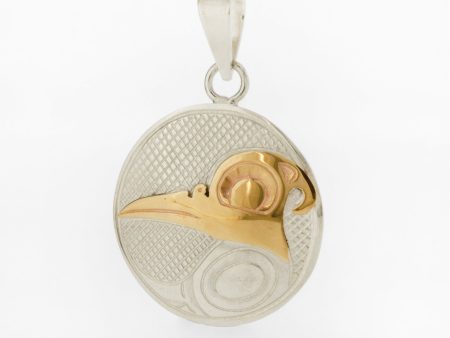 14K Gold and Sterling Silver Pendant | Hummingbird by Justin Rivard Sale