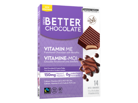 *(Best Before 16 Feb, 24) FourX - Better Chocolate Keto Functional Chocolate - Vitamin Me Real Chocolate & Creamy Fudge - 112g For Sale