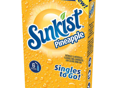 Sunkist Zero Sugar Singles-to-Go - Pineapple - 6 sticks For Discount